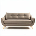 Divano moderno in tessuto grigio con struttura in legno 180 x 85 x 75cm