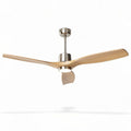 Ventilatore a soffitto in legno e metallo con tre pale dimensioni 120 x 120 x 30cm